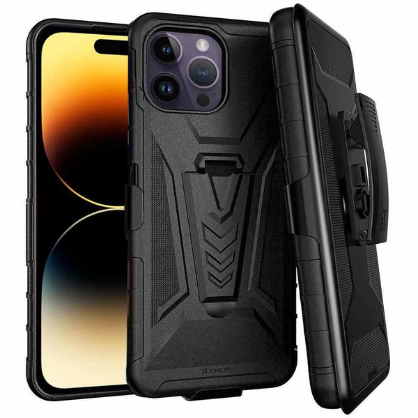 Apple iPhone 14 Pro Dual-Layer Holster Case mit Kickstand