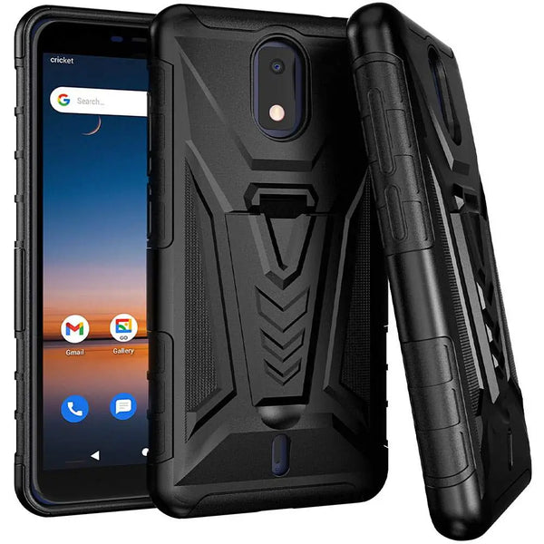 Cricket Debut 4G Dual-Layer Holster Case mit Kickstand