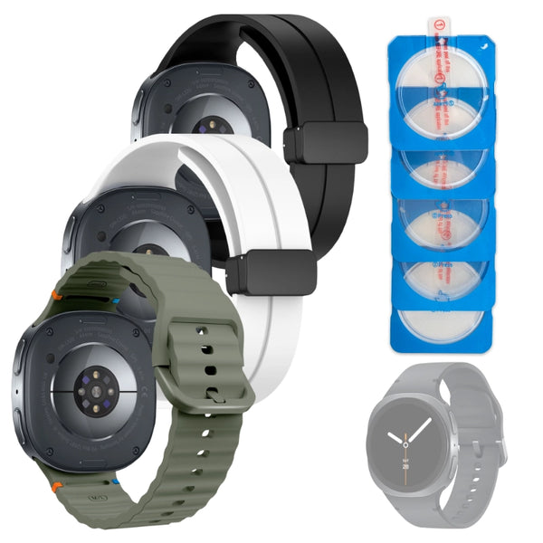 Samsung Galaxy Watch 8 / 8 Classic / Ultra 3 Silicone Straps +5 TPG