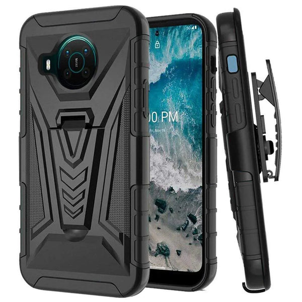 Nokia X100 Rome Tech Dual-Layer Holster Case mit Kickstand