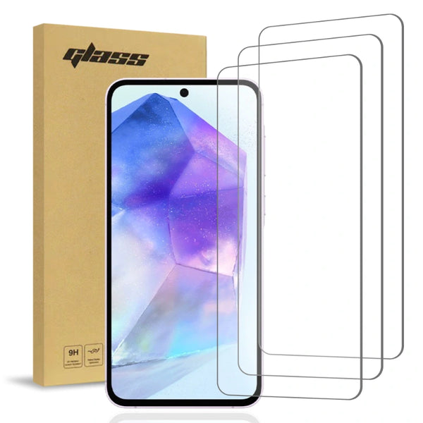Samsung Galaxy A55 5G Tempered Glass Screen Protector 3 Per Pack