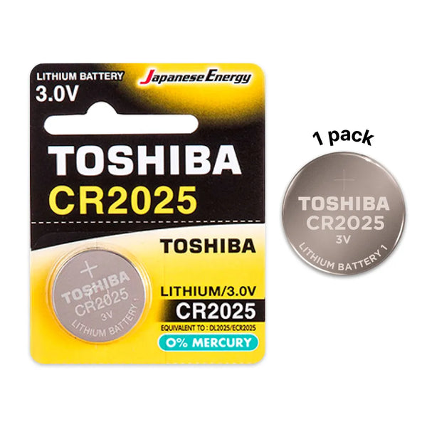 Toshiba CR2025 3 V Lithium-Knopf-CMOS-Batterie (Einzelhandelsverpackung) (Einzelhandelsverpackung)