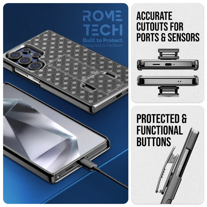 Rome Tech Rugged Case For Samsung Galaxy S25 Series – Magsafe Holster, Belt Clip, Full Protection